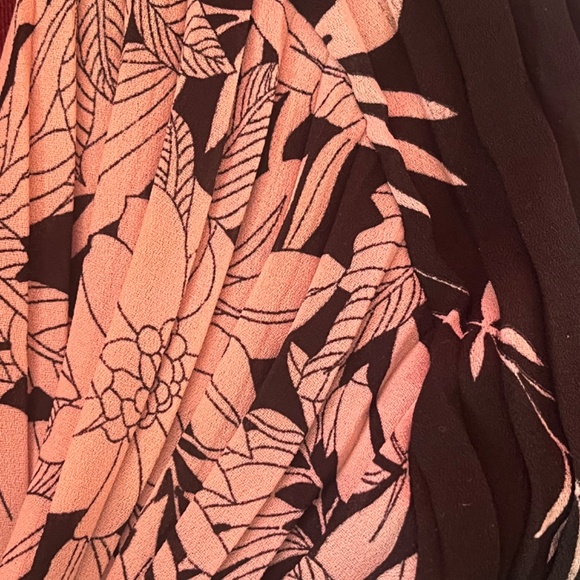 Rag Cie Bohemian Button blouse Black with Pink floral print Bell sleeves - Picture 10 of 10